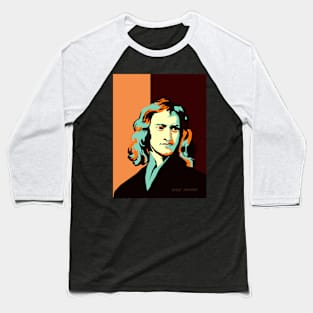 Isaac Newton with background WPAP Baseball T-Shirt